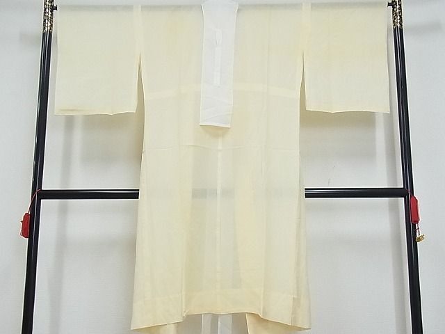 平和屋-こころ店■夏物 長襦袢 絽 色無地 生成り色 正絹 逸品 AAAD7455Acsの画像2