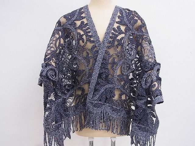  flat peace shop 2#. woven designer .. less month MUGETSUchu-ru woven kimono small articles .. feeling. exist shawl excellent article DAAB6878zzz