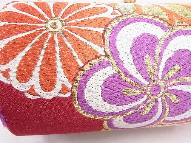 平和屋2■和装小物 和装バッグ2点 刺繍 舞花文 梅花文 金糸 逸品 DAAC8022zzzの画像9