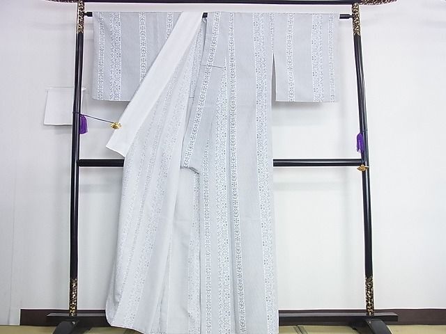 平和屋2■小紋 単衣 間道 洗える着物 DAAC2093icの画像3
