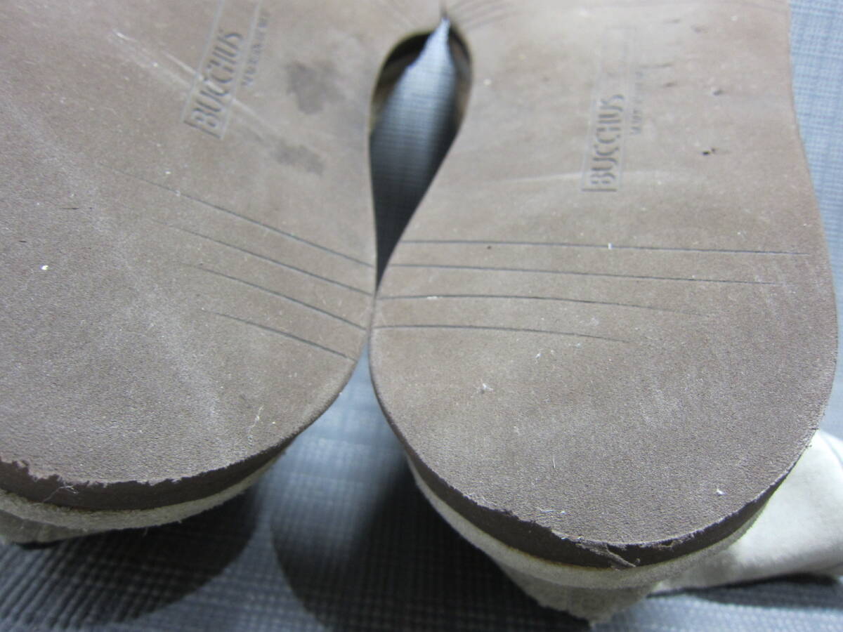BUCCHUS バッカス　モンクストラップ バックジップ　ブーツ　EU42　26cm相当　グレー　S2404A_足裏がすり減っています