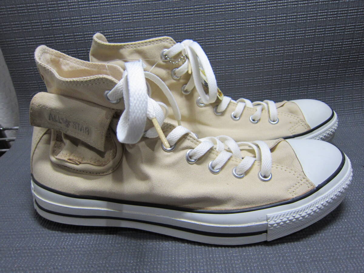 新品タグ付き CONVERSE コンバース ALL STAR HI オールスターハイ CARGO サイドポケット スニーカー 27.5cm ベージュ S2404Aの画像2