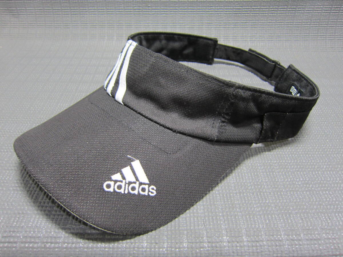 adidas Adidas Golf sun visor hat black × white 57~59cm S2404B②