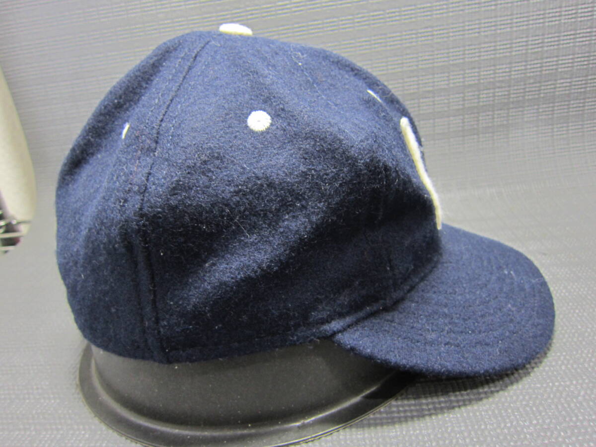 USA製　EBBETS FIELD FLANNELS エベッツフィールドフランネルズ　LA ロサンゼルス　キャップ　帽子　紺　55cm程　S2404E_画像3