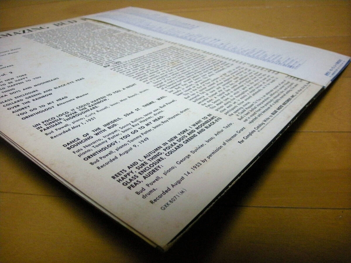 バド・パウエル【国内盤 LP 帯付】BUD POWELL The Amazing Bud Powell, Volume 1 | Blue Note GXK 8071(M) BLP 1503_画像5