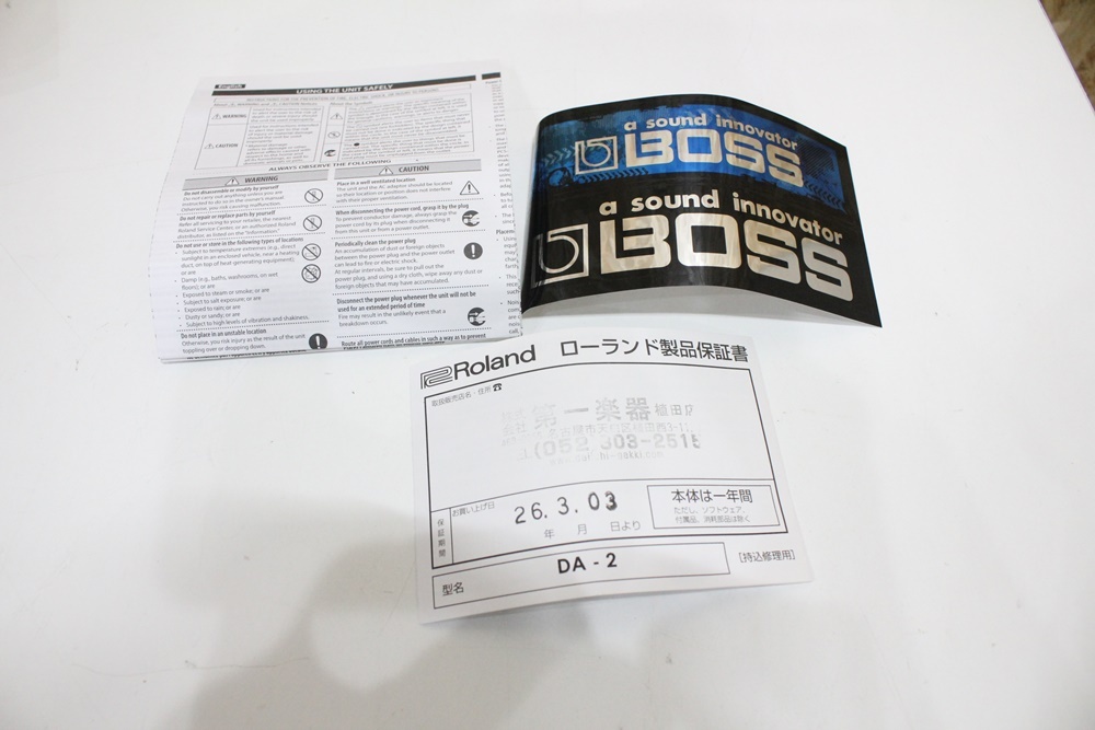 SH04062 BOSS DA-2 エフェクター ディストーション 動作確認済 中古品の画像7