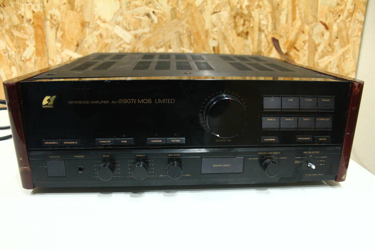 TH03063　SANSUI　AU-α907i　MOS　LIMITED　プリメインアンプ　通電確認済　動作未確認　現状品