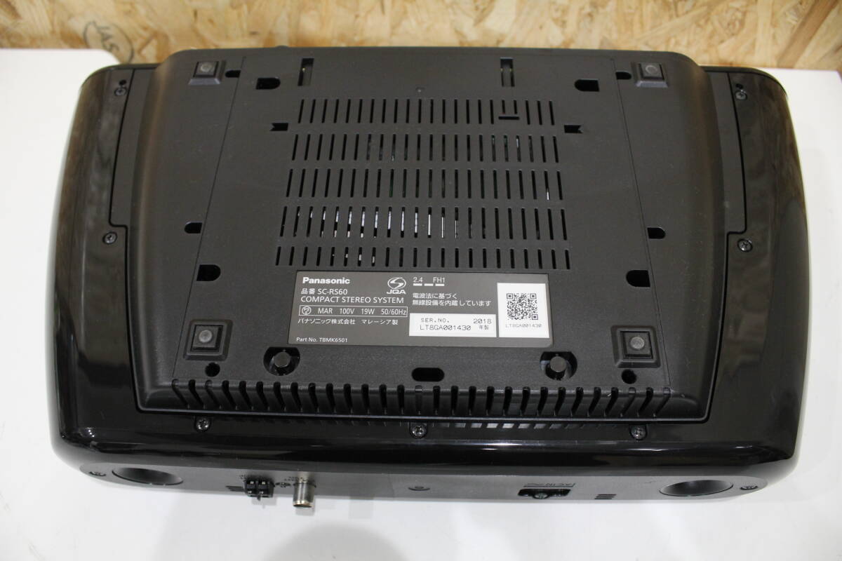 KH04225 Panasonic SC-RS60-K コンパクトステレオシステム CDプレイヤー 2018年製 動作確認済 中古品の画像6