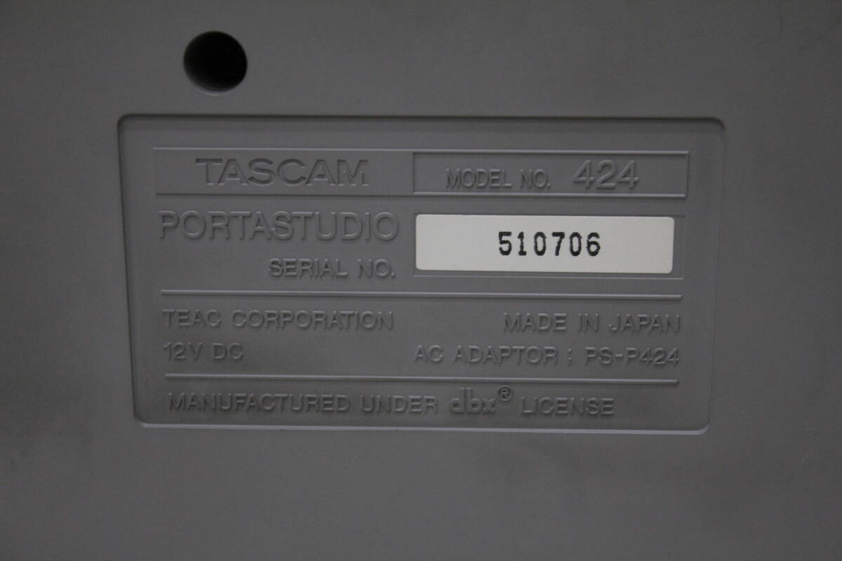TH04203 TASCAM PORTA STUDIO 424 multitrack recorder operation not yet verification present condition goods 