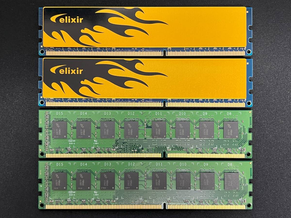 抜き取り品 CFD / Aing PC メモリ DDR3 PC3-12800 8GB 4枚 セット 合計32GB デスクトップ用 RAM elixir (管理⑥)_画像2