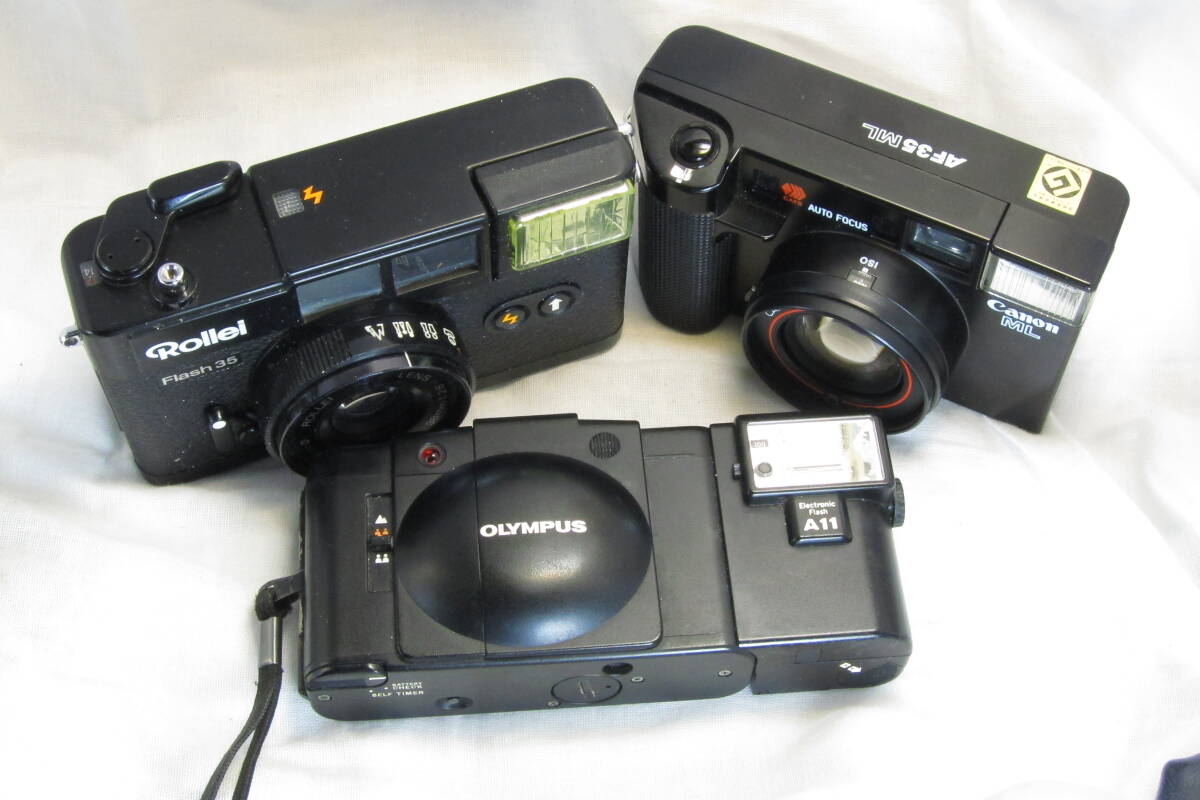 ジャンクセット OLYMPUS XA2 Canon AF35ML Rollei Flash 35の画像1