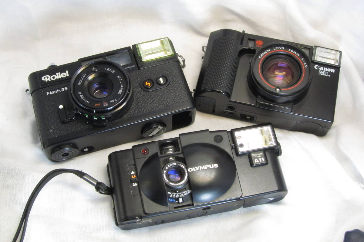 ジャンクセット OLYMPUS XA2 Canon AF35ML Rollei Flash 35の画像2