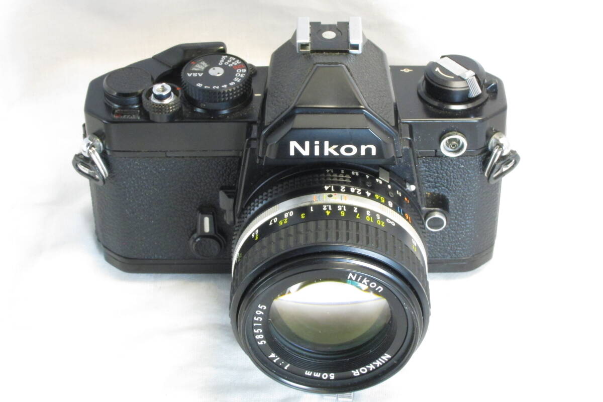 Nikon FM ブラック Ai-s NIKKOR 50mm 1:1.4 マニュアルニコンの画像1