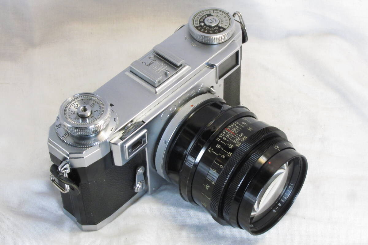 Contax Ⅱ 希少なブラックペイントレンズ ジュピター 2/85付き_画像2