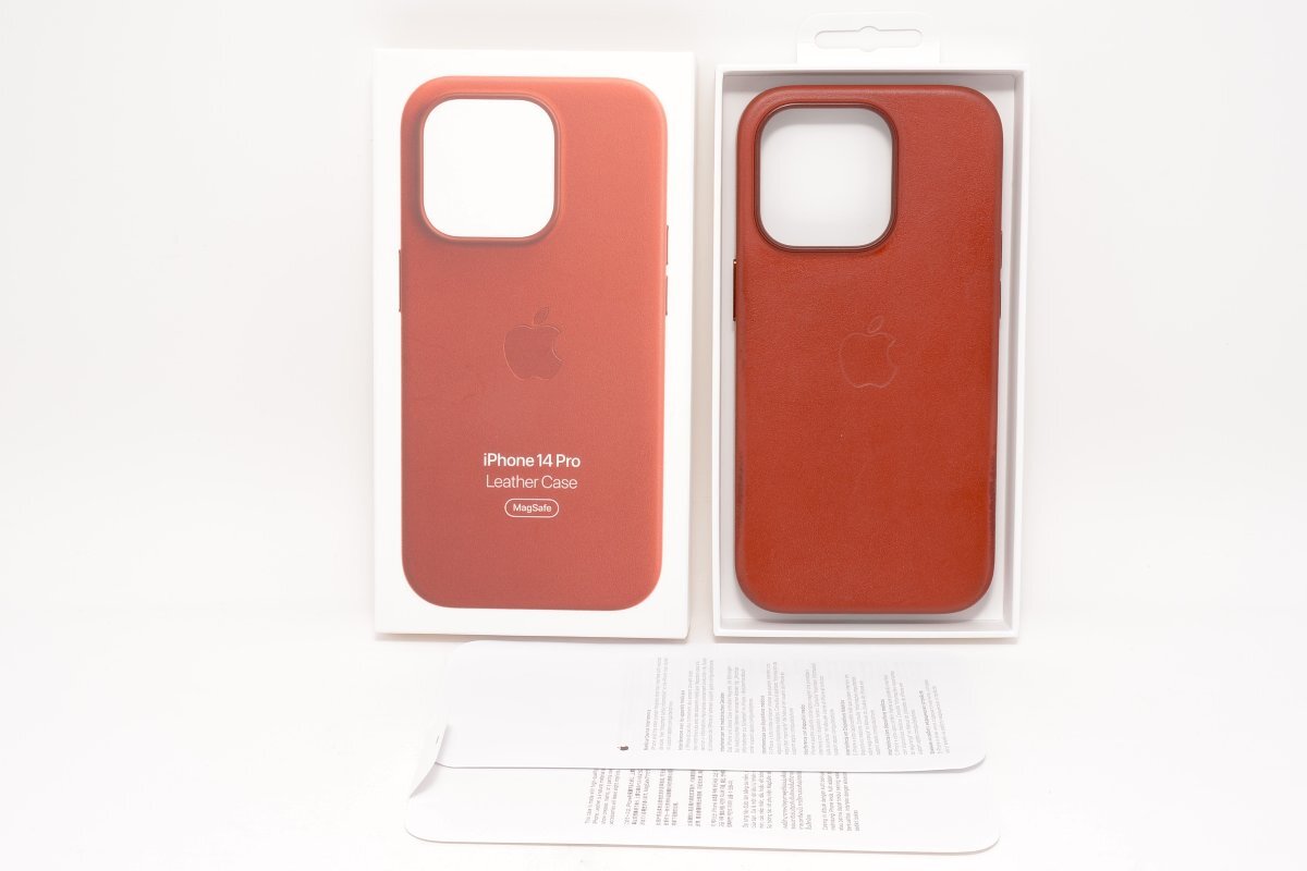 【概ね美品】 Apple iPhone 14 Pro Leather Case Umber MPPK3FE/A iPhone 14 Pro用 MagSafe対応 レザーケース アンバー #4304_画像1