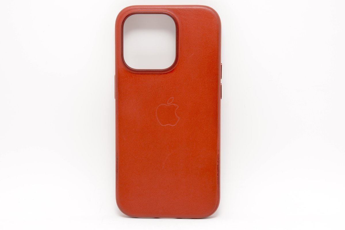 【概ね美品】 Apple iPhone 14 Pro Leather Case Umber MPPK3FE/A iPhone 14 Pro用 MagSafe対応 レザーケース アンバー #4304_画像2