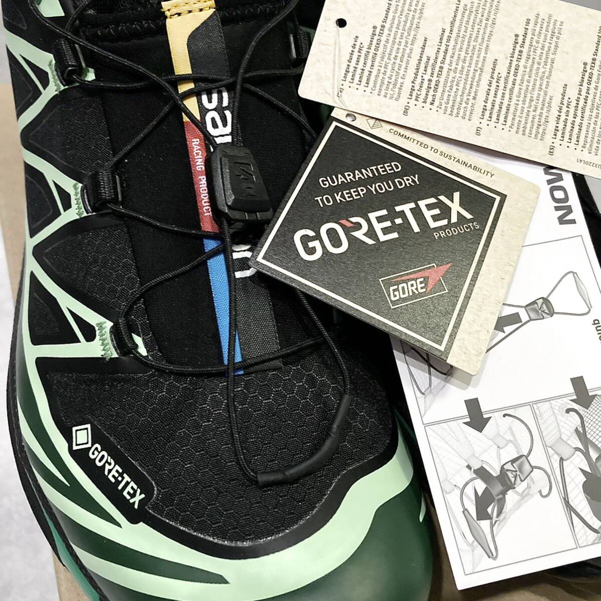 25 5cm 新品正規品 Salomon XT-6 GTX GORE-TEX Black/Eden/Green 25 5cm 新品正規品 Salomon XT-6 GTX GORE-TEX Black/Eden/Green