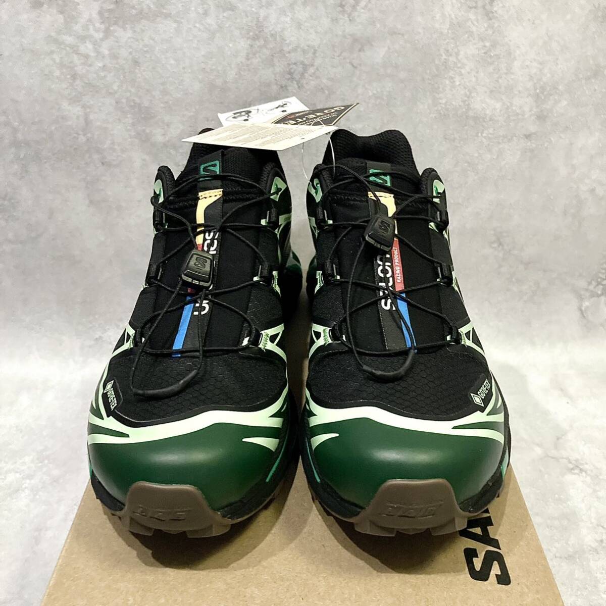 25.5cm 新品正規品 Salomon XT-6 GTX GORE-TEX Black/Eden/Green Ash サロモン XT-6 ゴアテックス US7.5の画像4