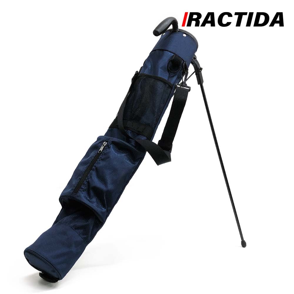 (日本正規品)ラクティダ セルフスタンドクラブケース ゴルフバッグ ネイビー ショルダーストラップ付属 軽量約1kg RACTIDA GOLF_画像1