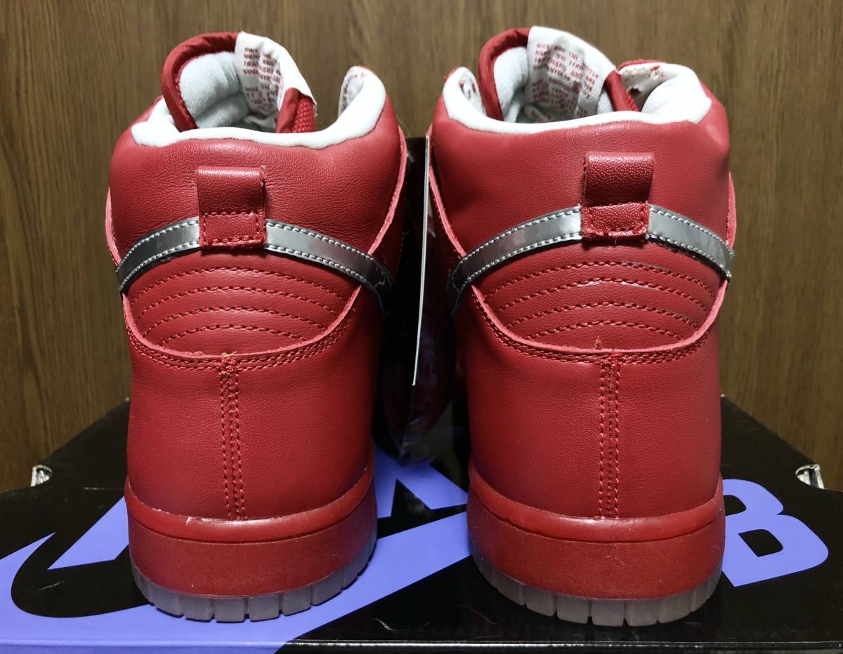 06年製 NIKE DUNK HIGH PREMIUM SB Mork & Mindy ナイキ ダンク プレミアム エスビー ウルトラマン 【313171-002】レッド 赤×銀 US10.5_画像4