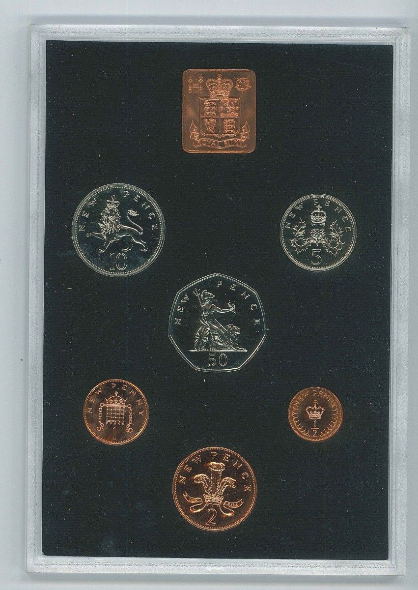 イギリス ロイヤルミント エリザベス2世 1971年 プルーフ 6枚セット 記念硬貨 通常プルーフ貨幣セット
