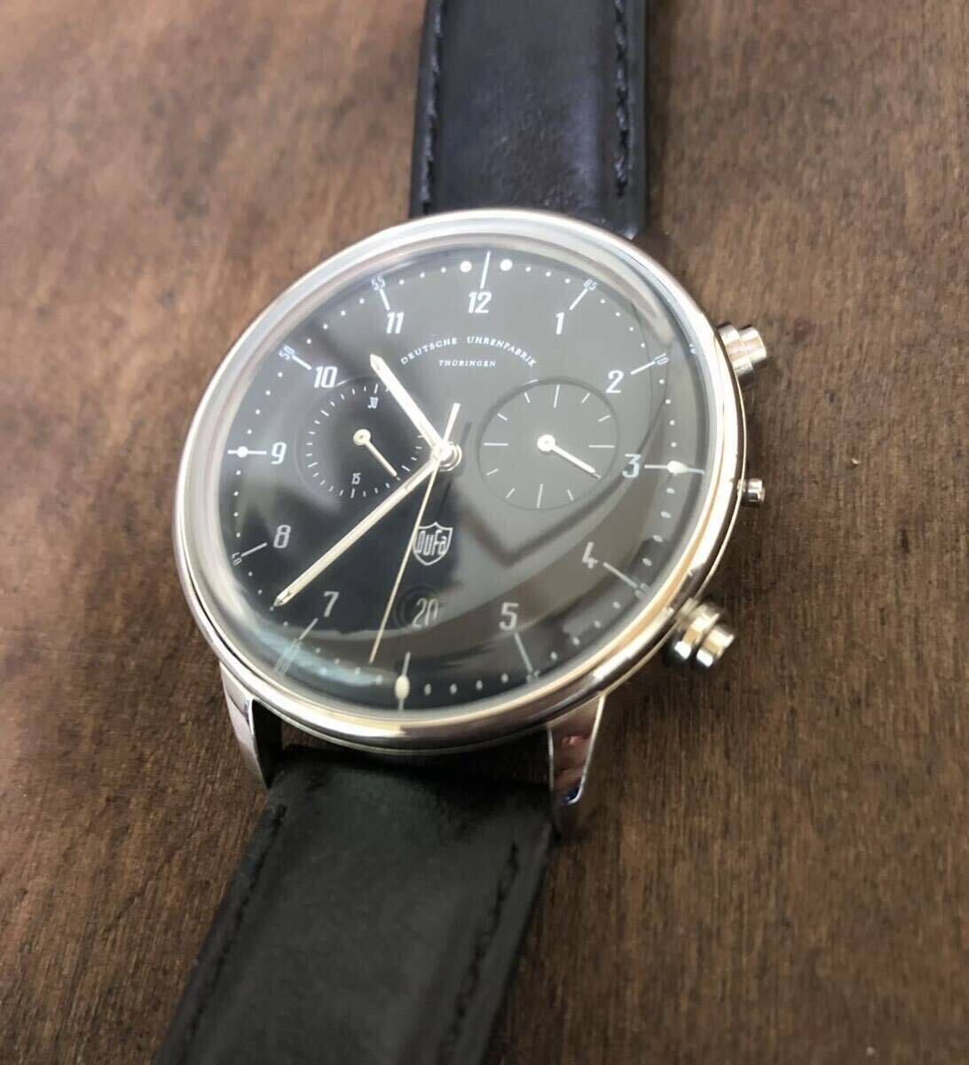 【1円スタート】ジャンク品 DUFA ドゥッファ Hannes Chrono 腕時計 DF-9003 クロノグラフ／デイト リューズ無し メンズ アナログの画像5