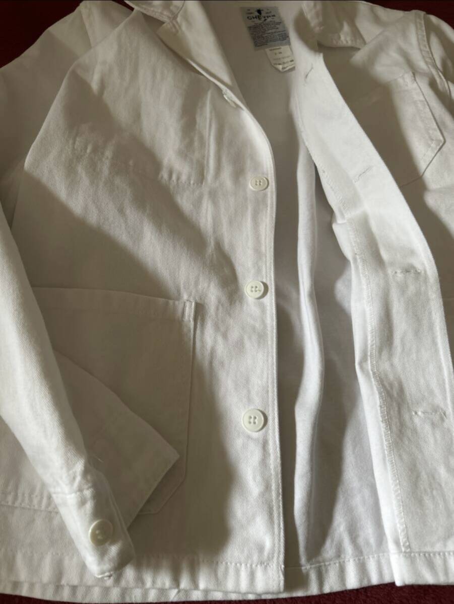 美品 フランス製 CHEVRE シェーブル ジャケット フレンチ ワークコート 白 ホワイト カバーオール ユーロワーク ユーロビンテージの画像1