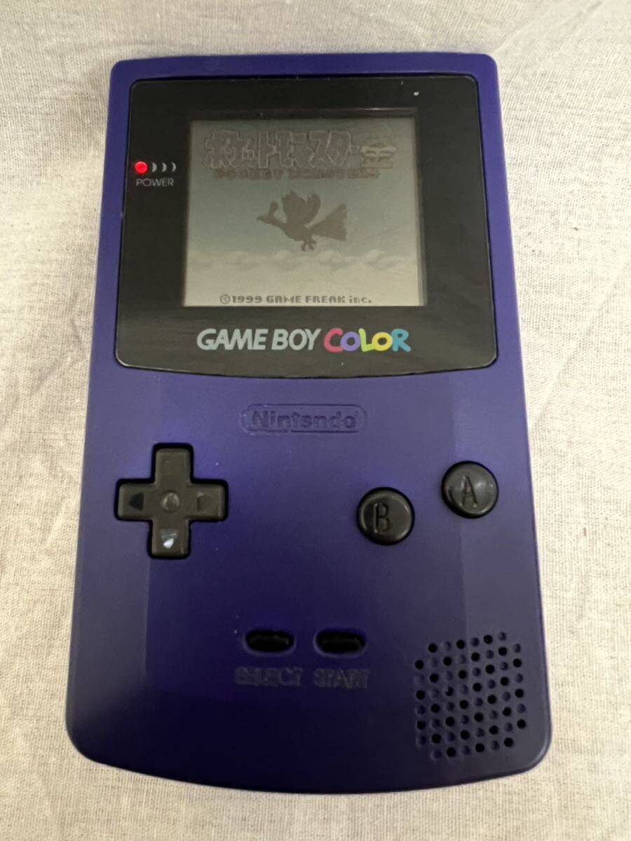 動作ok ゲームボーイカラー 本体 CGB-001 パープル GBC 任天堂 GAMEBOY color Nintendo ニンテンドー 紫 GB ゲームボーイの画像1