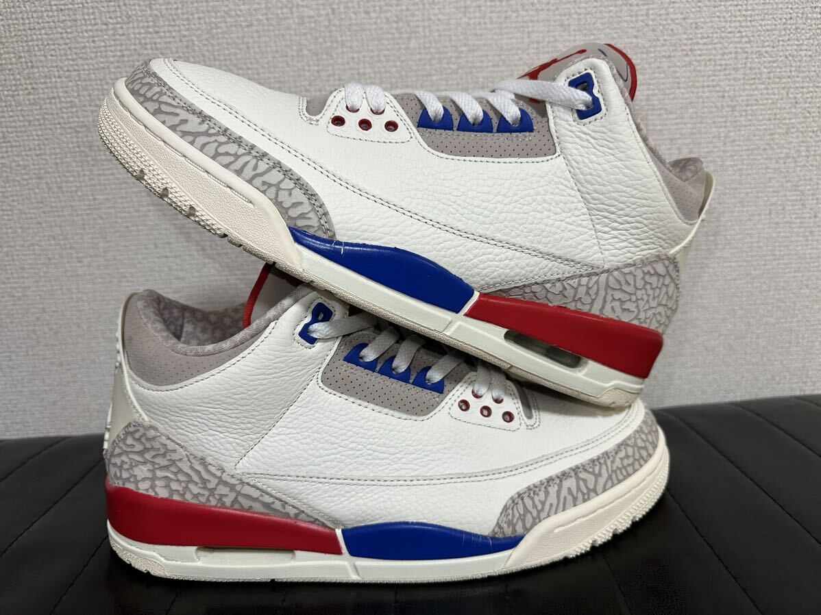 NIKE AIR JORDAN 3 RETRO INTERNATIONAL FLIGHT 28.0ｃｍ エアジョーダン インターナショナル フライト セイル/ファイアレッド 136064-140_画像3