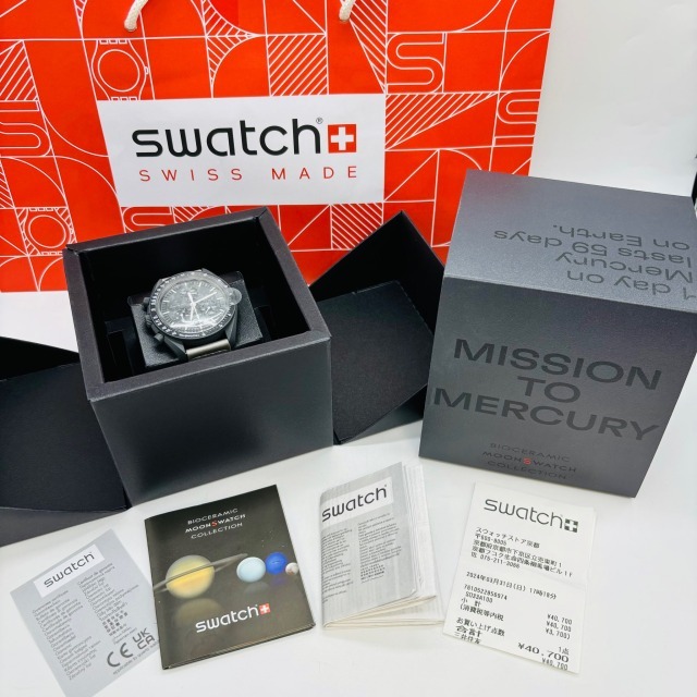 Swatch スウォッチ MISSION TO MERCYRY ミッション トゥ マーキュリー OMEGA オメガ Speedmaster スピードマスター 1円 未使用 美品 6344