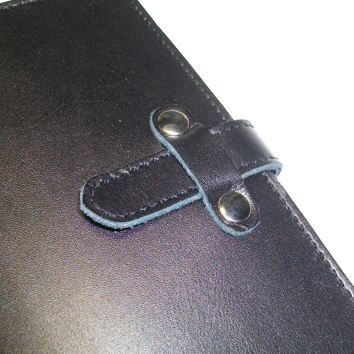  original leather book cover black black library book@A6 leather leather cow leather library book@ size almost day pocketbook cover hand made made in Japan [ leather atelier satou]