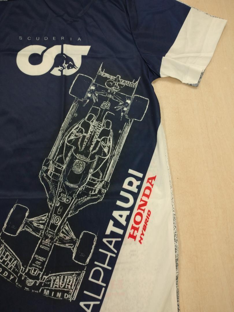 F1 レッドブル × アルファタウリ ホンダ HONDA フェルスタッペン ペレス 角田裕毅 デ・フリース ガスリー 数量限定 Tシャツ Lの画像3