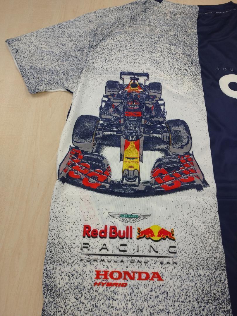 F1 レッドブル × アルファタウリ ホンダ HONDA フェルスタッペン ペレス 角田裕毅 デ・フリース ガスリー 数量限定 Tシャツ Lの画像7