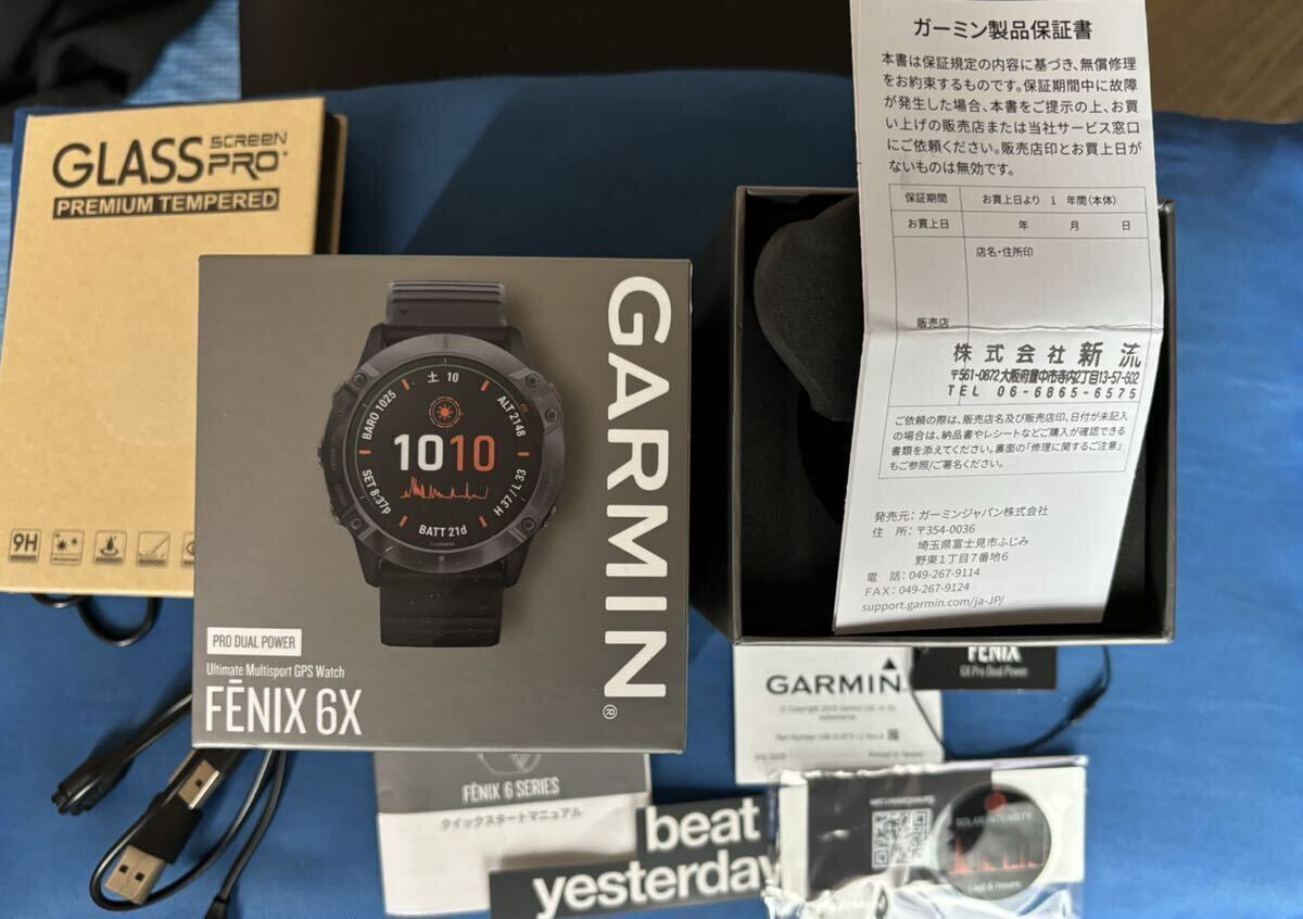 GARMIN fnix 6 Pro Dual Power Slate Gray DLC / Black ソーラ_画像7