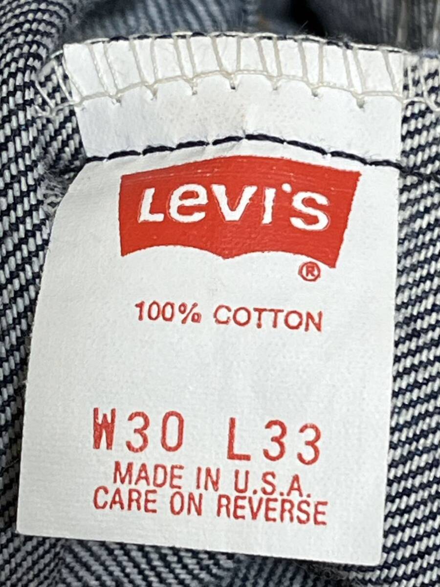 美品 濃紺 90s Levis 505 w30 アメリカ製 ボタン裏513 チェーンステッチ ヴィンテージ リーバイス デニム テーパード 70s 80s 00s 501 _画像8