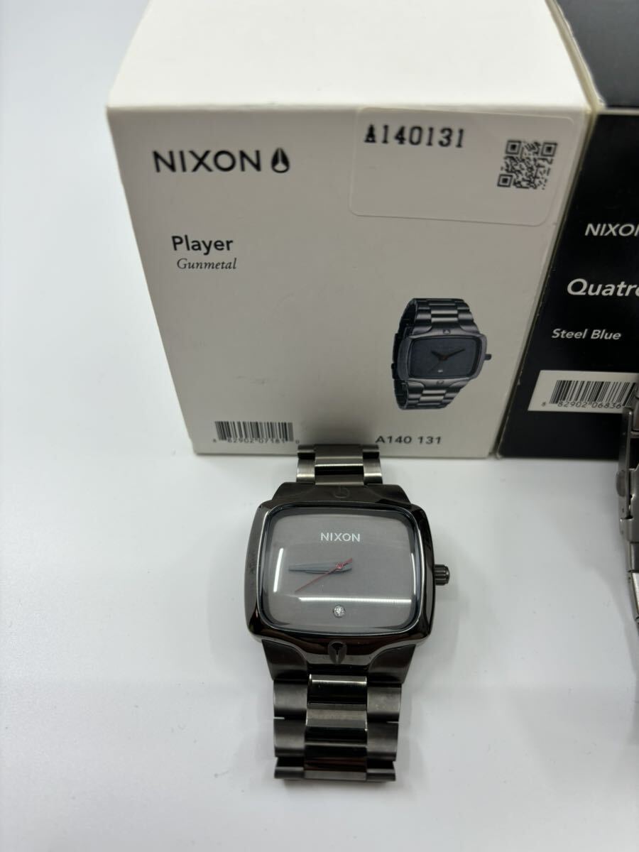 NIXON ニクソン 腕時計 3点まとめ Quatro クアトロPlayer プレイヤー LODOWN ローダウン ジャンク 不動品 箱付きの画像2