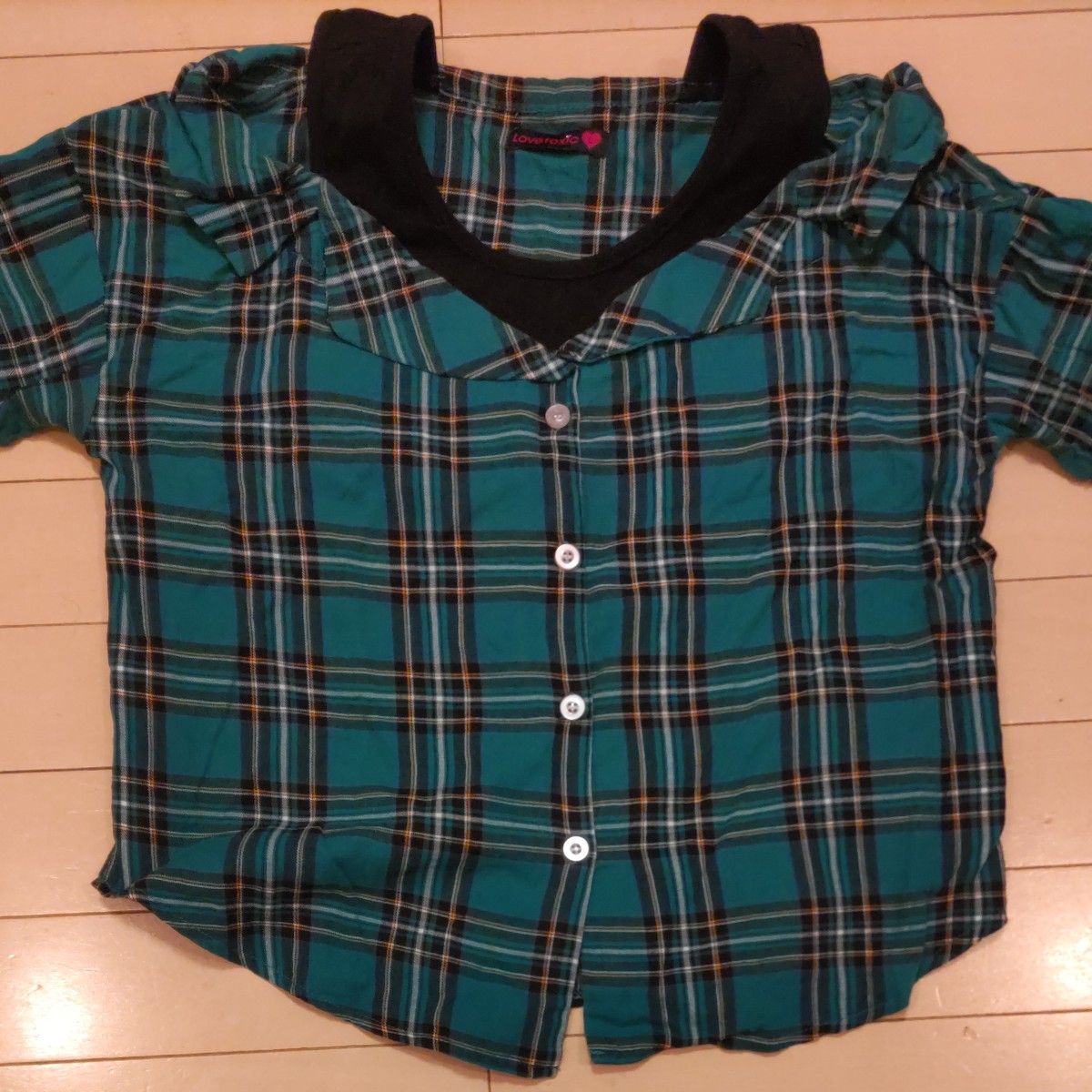 ラブトキシック　半袖シャツ チェックシャツ　Ｌサイズ　160サイズ