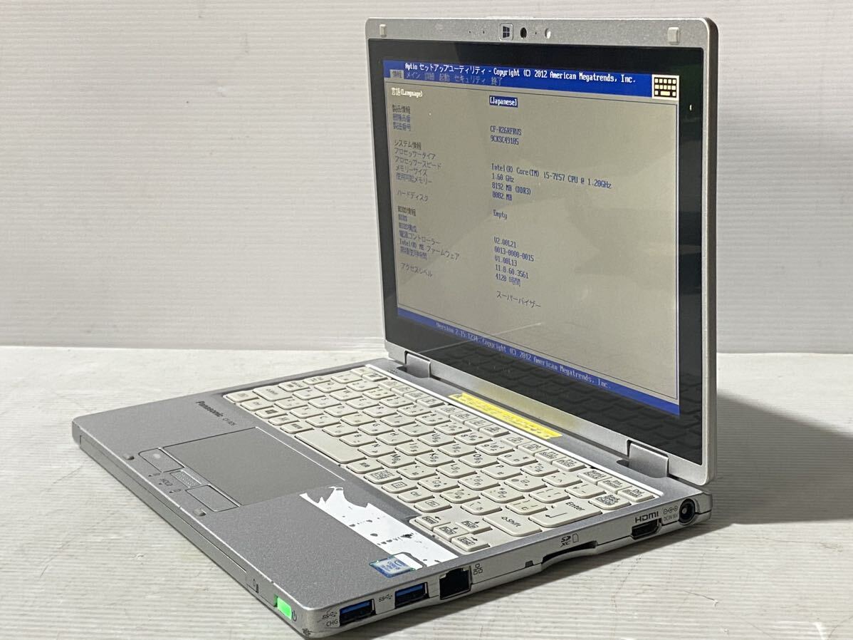 Bios 起動確認済み Panasonic Let's note CF-RZ6 Core i5-7Y57 メモリ8GB 10.1インチ ジャンク349の画像4