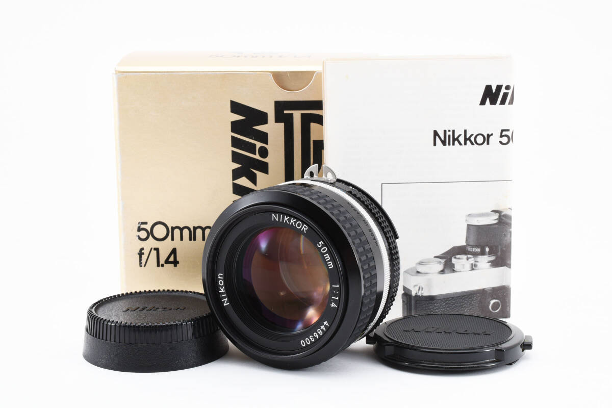 ★☆【美品】 Nikon AI NIKKOR 50mm F1.4 元箱（緩和材付き） #4039☆★_画像1