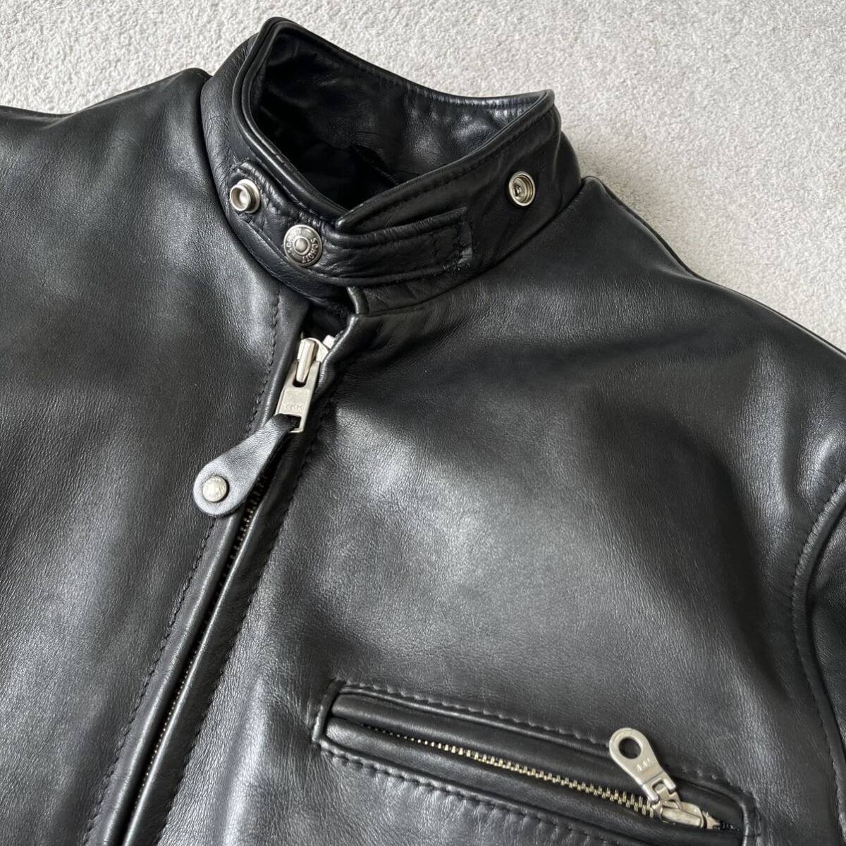  beautiful goods * Schott Schott 141 leather jacket Single Rider's boa liner 2WAYkau hyde black black USA made leather jacket outer 