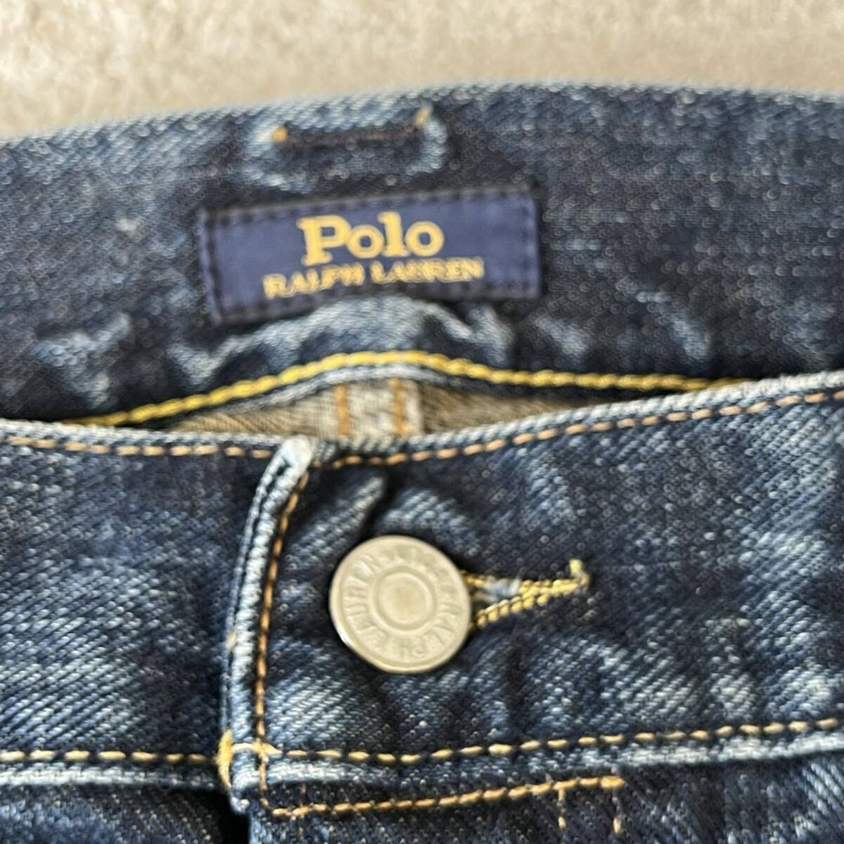 Lサイズ 美品 ◎希少 50周年 POLO Ralph Lauren ポロ ラルフローレン ヴィンテージ パッチワーク ダメージ デニムパンツ ジーンズ AKIRA着の画像8