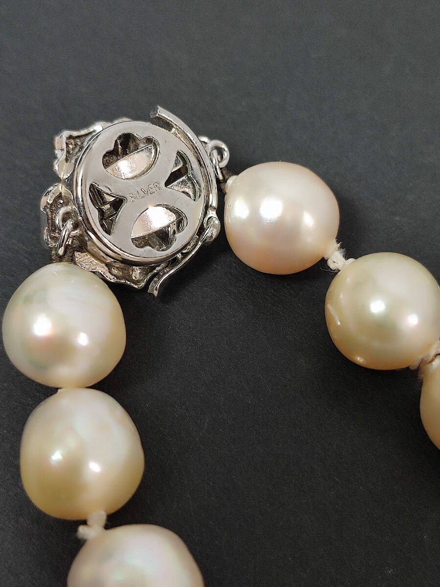 【売り切り】 パールネックレス ネックレス イヤリング SILVER 真珠の画像2
