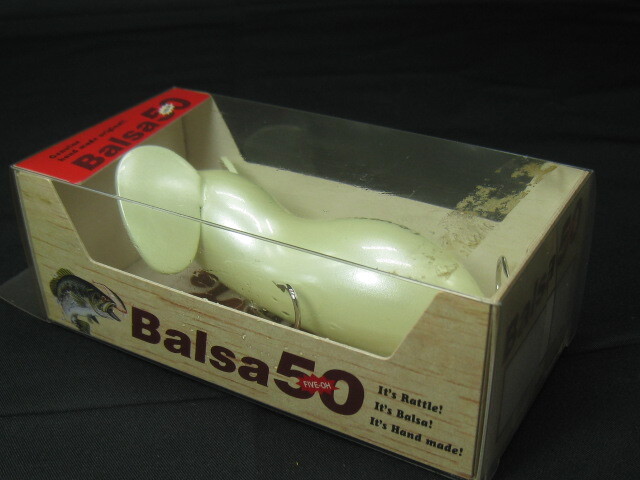 ４G54 ルアー BALSA-50  ラージマウス 青島サイン 未使用 ケースの画像1