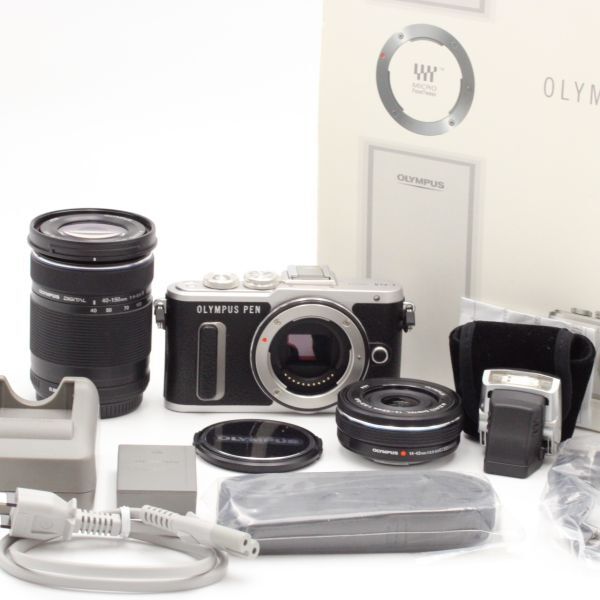 【極上品】 Olympus PEN E-PL8 ホワイト EZダブルズームキット #3278_画像1