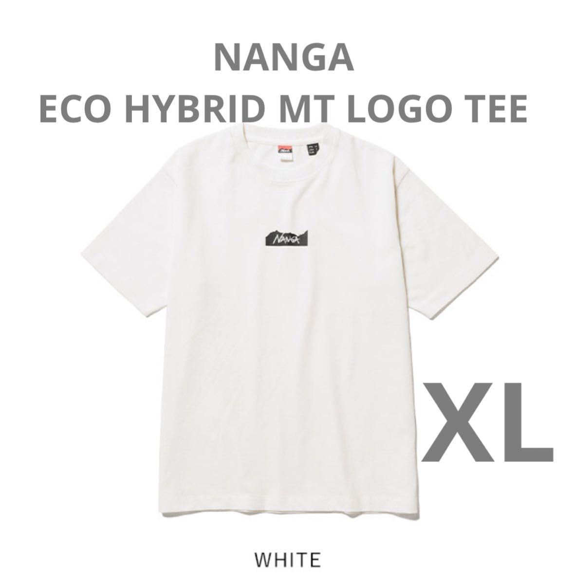 NANGA ナンガ エコハイブリッド マウンテンロゴティー ホワイト　白　XL ECO HYBRID MT LOGO TEE 