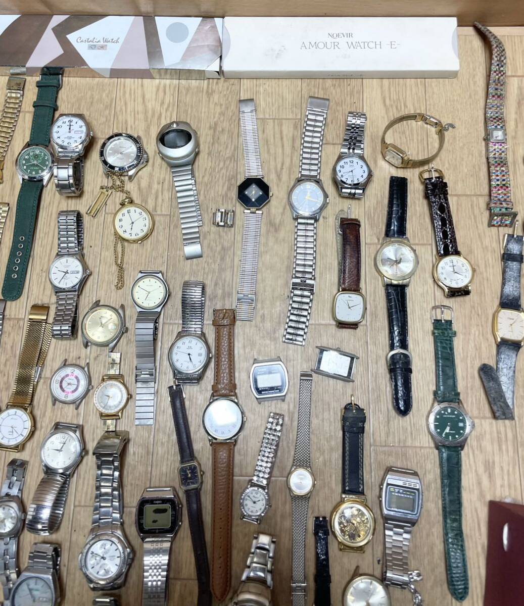 腕時計 SEIKO CITIZEN セイコー G-SHOCK シチズン 機械式 懐中時計 等 5.3kg以上 まとめ売り 大量 まとめて 120点以上 X19の画像4