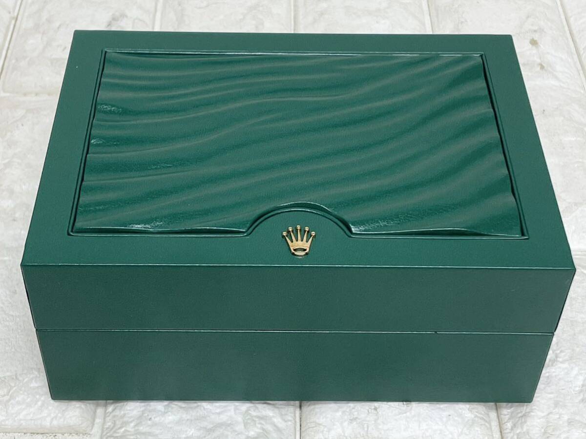 良品☆ 正規品 ロレックスケース ROLEX CASE 時計用 空箱 BOX 内箱 外箱 39139.64 緑 グリーン 付属品 ウォッチケース T18の画像3