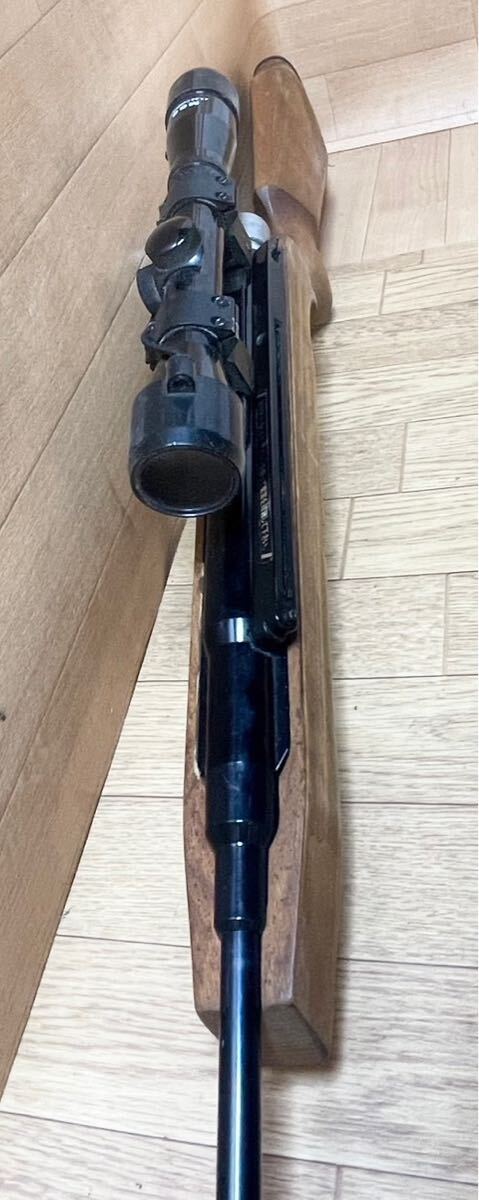 メーカー不明 エアガン 木製 全長 約101cm MGC 4×32 COMPACT スコープ 付き 銃 お宝 コレクション コレクター E4_画像8