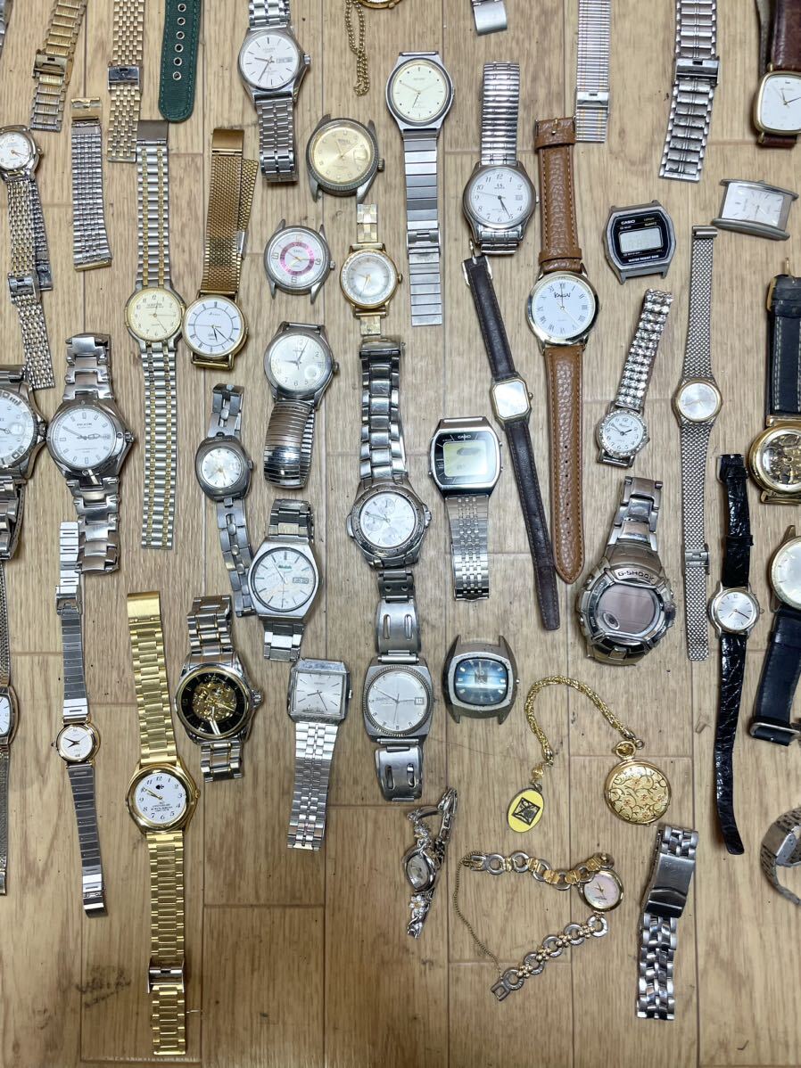 腕時計 SEIKO CITIZEN セイコー G-SHOCK シチズン 機械式 懐中時計 等 5.3kg以上 まとめ売り 大量 まとめて 120点以上 X19の画像7