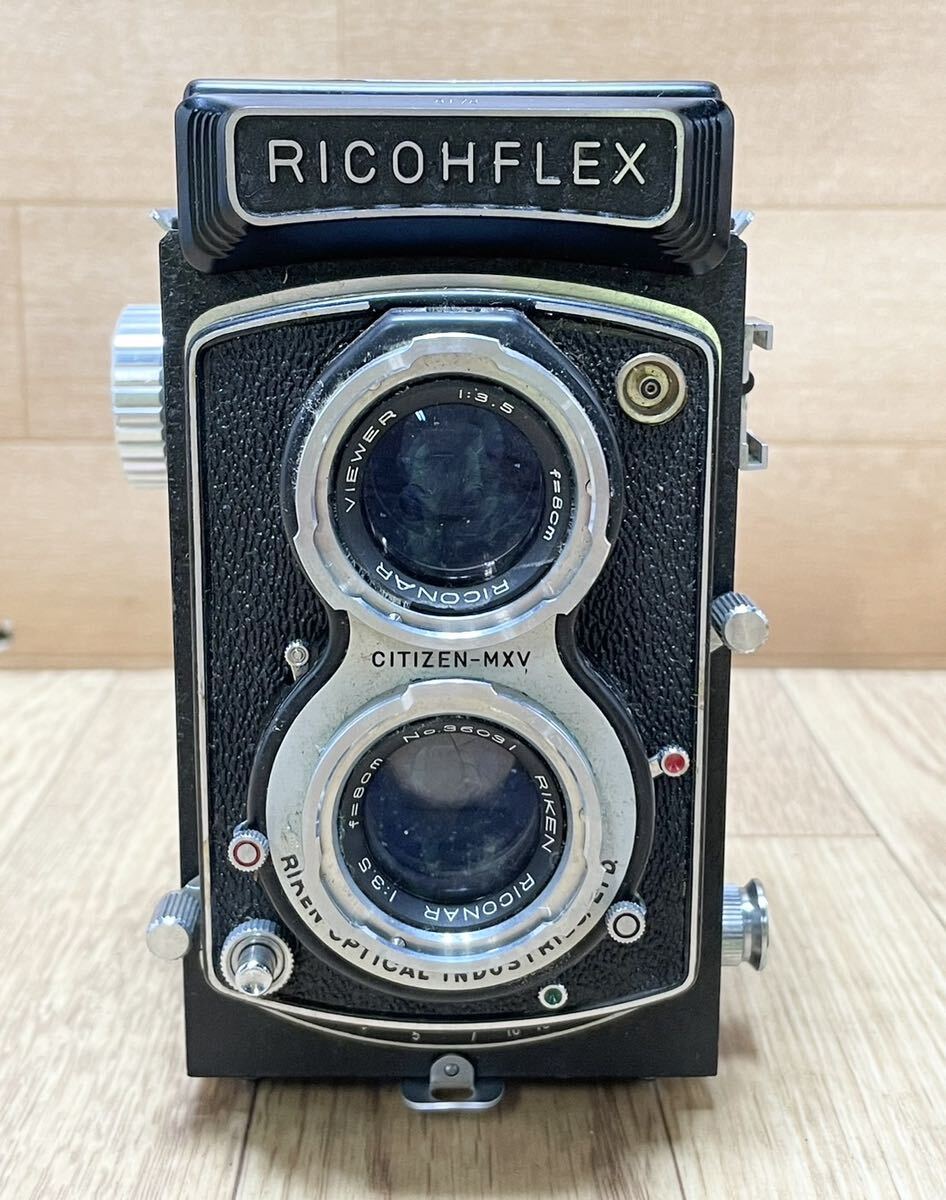 RICOH RICOHFLEX リコーフレックス ダイヤ 二眼レフカメラ ヴィンテージ フィルム 当時物 レトロ お宝 コレクター A9の画像4